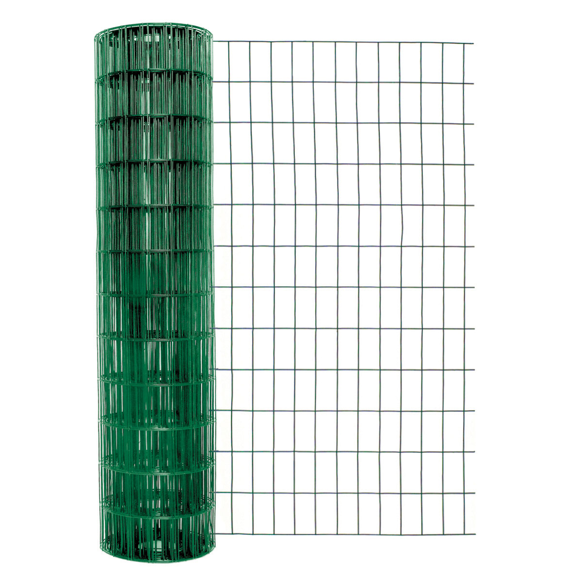 Green Vinyl Coated Fence with 2in x 4in Openings